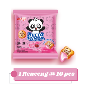 Hello Panda Cookies isi 10 x 10 GR Milk Coklat Strawberry Cookies and Cream Caramel Doubel Choco Susu Cemilan Ringan Anak