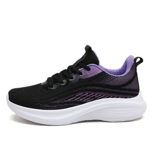 Womens ultra-light soft-soled shock-absorbing running shoes flying woven breathable casual shoes