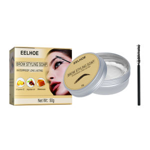 Eelhoe Transparent Wild Eyebrow Styling Gel Eyebrow Shaping Film Cream Waterproof Eyebrow Gel Soap Wax With Brush Setting Eye Makeup Wild Eyebrow Setting Cream Colorless Eyebrow Soap
