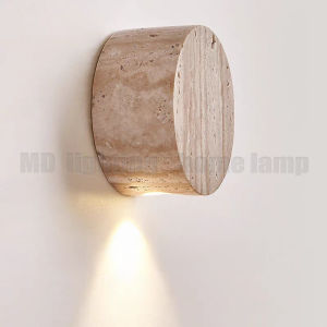 Cave Stone Yellow travertine stone wabi-sabi wall lights bedroom room wall lamp designer retro LED outdoor wall sconces Home Dec