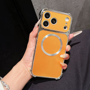 Laser Gradient Luxury Electroplated Magnetic Case For iPhone 17 16 15 14 13 12 11 Pro Max For Magsafe Anti-fall Protection Cover
