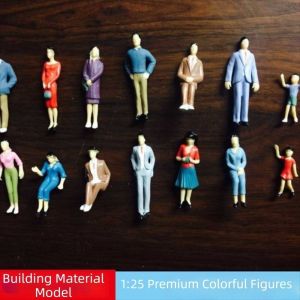 FZIPUA 10pcs ABS Crafted Sand Table Model Figurines Colored 1:25 1:30 1:50 1:75 1:87 Scale Hand-Painted Figurines People Assorted Poses Miniature Landscape Figurines DIY Handmade