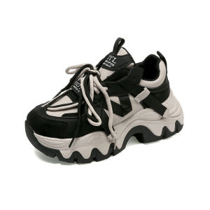 Platform Shoes Girls  2023 Autumn and Winter New Black Versatile Junior High School Student Casual Sports Skate Shoes ins Tide ☺1130