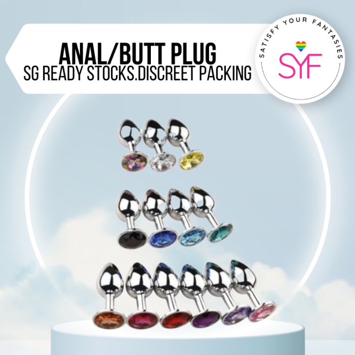 [SG Ready Stock] Butt Plug Anal Ass Crystal Bottom Metal Wash Reuse Chic Polished Sex Toy Dildo Vibrator Climax Orgasm | SYF Unlimited