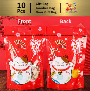Gift Bag [10pcs] (32)Food Ziplock Bag Cartoon Festive Candy Nut Snacks Local Specialty Plastic Bag Zip Lock Goodies Bag