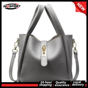 【Free Shipping】 Bucket Bag for Women with Inner Bag Shoulder Bag PU Leather Basket Bag Handbag