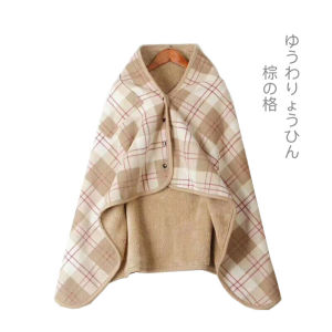 Japanese Style Double-sided Velvet Warm Air Conditioning Shawl Blanket Office Nap Blanket Sofa TV Knee Blankets 2 Sizes