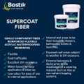 5KG / 20KG Bostik Supercoat Fiber Single Component Fiber Reinforced Flexible Acrylic Waterproofing Membrane + FREE GIFT. 