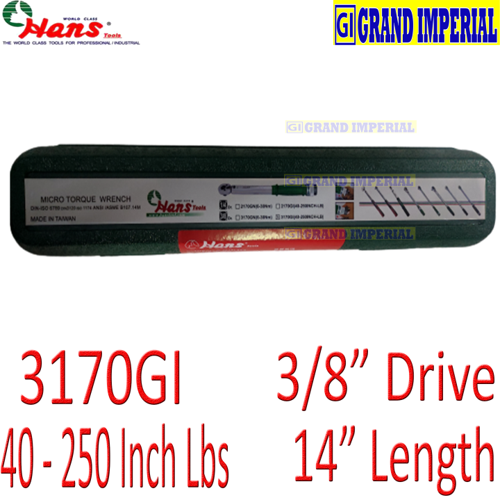 Hans%20Torque%20Wrench%20Click%20Type%203170GI%2040-250%20Inch%20Lbs%203/8"%20Drive%2014"%20Grand%20Imperial%20Industrial%20Tools%20Supplies%20-%20Image%207