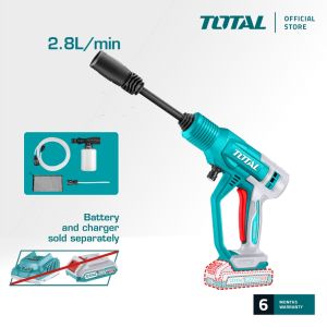 【TOTAL】20V Lithium Cordless High Pressure Washer Set | 2.8L Large Flow | Dual-Mode Spray Gun | Portable Bag | Outdoor & Household Cleaning Tool