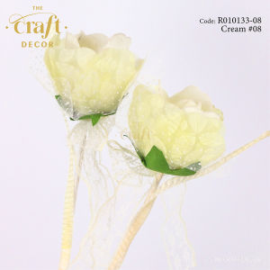 The Craft Decor 50pcs Marble Color Rose Bunga Telur | Gift Kahwin | Bunga Pahar *Tempat Telur Included