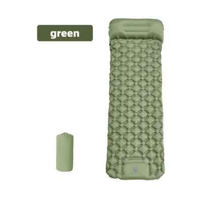 Camping Sleeping Pad Inflatable Mattress Ultralight Built-in Pump Portable Compact Pillow Included for Trekking Travel Outdoor