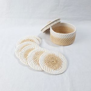LusioSB Coaster Rotan Alas Gelas Rotan Tahan Panas