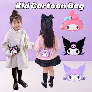 Sanrio Kuromi Sling Bag For Kid Silicone Shoulder Bag Wallet Coin Purse for Girls Birthday Gifts