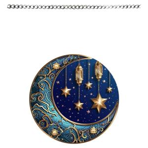 Mặt Trăng Lễ Hội Trang Trí Trong Nhà Và Ngoài Trời Retro Acrylic treo lòng thòng Mặt Trăng đồ dùng lễ hội Cho Cửa Tường Cửa Sổ