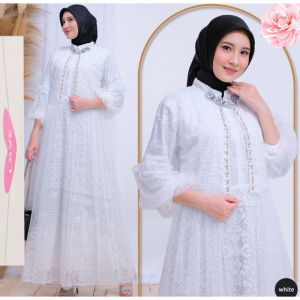 MAXI RAFIKA (M L XL XXL XXXL) GAMIS BRUKAT BUSUI LEBARAN PESTA KONDANGAN HARI RAYA MURAH