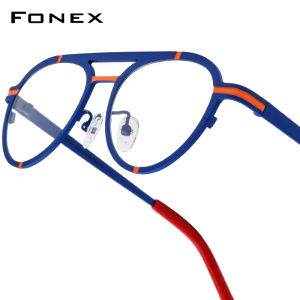 FONEX กรอบแว่นตาไทเทเนียมบริสุทธิ์2025ใหม่แว่นตาแฟชั่นอินเทรนด์ดีไซน์แบรนด์คุณภาพสูง85841