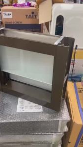 ด้วยมือ บานเกล็ดซ้อนห้องน้ำอลูมิเนียม 40*35 ซม. กระจกฝ้า สีชาสีขาว ไม่มีมุ้ง วันหยุด