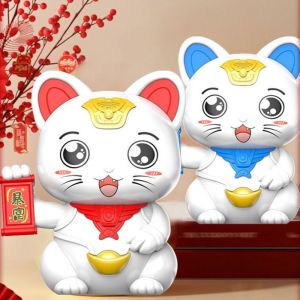 FREMRAG Large Capacity Lucky Cat Piggy Bank Animal Good Luck Lucky Cat Money Jar Ornaments Mascot Coin Saving Box New Year