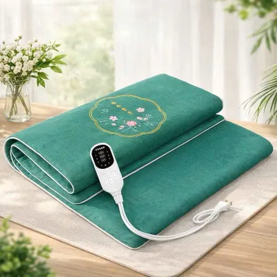 Đệm sưởi ngải cứu đông y hỗ trợ đau vai gáy và xương khớp 1.5x0.6m nhiều màu kèm túi đựng