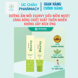 Dưỡng Môi Esunvy Giúp Môi Mềm Mịn Và Căng Bóng Tự Nhiên Tuýp 10g - TMP004 - ÚC CHÂU PHARMACY