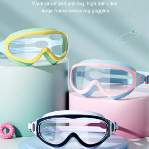 Soft Silicone Children Swimming Goggles HD Childrens Large Frame Waterproof Anti-Fog Swimming Goggles