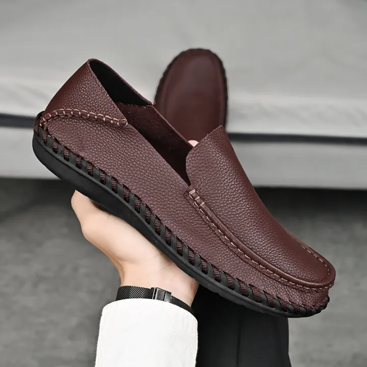 Hush%20Puppies%20Men's%20Shoes%20Leather%20Shoes%20Men%20Slip-Ons%20Loafers%20Plus%20Size%2046%2047%20-%20Image%206