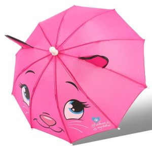 Kids Kuromi Cartoon Large Sunscreen Umbrella Long Handle Childrens Waterproof Sun Protection Rain GearUmbrella For Girls