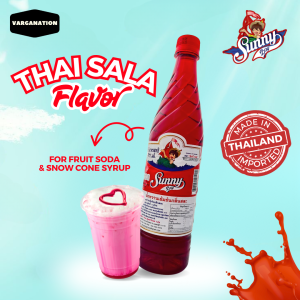Sunny Boy Premium Thai Sala Flavor Syrup for Fruit Soda & Snow Cone - 710ml Bottle - Imported from Thailand