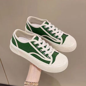 QKKshop ดีไซน์สุดวินเทจใส่ยังไงก็เข้า เหมาะที่สุดกับทุกชุดสาวๆสายถ่ายรูปห้าใพลาดเพราะสวยจริง มีสีให้เลือก รองเท้าผ้าใบแฟชั่น ทรงรองเท้าผ้าใบเสริมส้น ตัวรองเท้ามี 3 สีให้เลือก