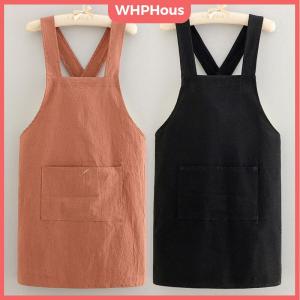 WHPHous Cooking Cotton Kitchen Aprons Breathable Wear Resistant Adult Waist Aprons Anti Fouling Soft Restaurant Work Clothes Home