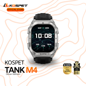 KOSPET TANK M4 Smart Watch Military Smartwatch AMOLED Display 10ATM Waterproof Extra Battery Life