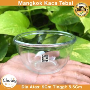 CHOBIG Mangkuk Kaca 150ml Bening Mangkok Mini Ayam Kecil Sambal KIG BIB