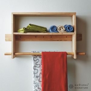 Natural Signature 4646 Fancy towel hanger rack (with rod)/ Storage Rack/Hanging Clothes Bar/Wall Mounted 魔幻浴巾挂架(含挂杆)/ 墙上挂架 #SNS #WD #HWC