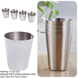 400ml thick stainless steel cold/cool cupwater bottlesmugsplain ice cube cupbar & wine toolstumblermugscupsdrink bottlesfood storagebasoBINLU