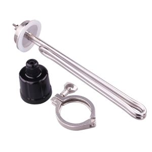 AIICIOO Immersion Water Heater 2" Tri Clamp Brewing Heater Tubular Heating Element 220V 2.5KW 3.5KW 4.5KW 5.5KW SUS304
