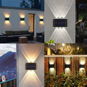 YESPERY Solar Automatic Induction Wall Lights Outdoor Waterproof Security LED Lighting For Garden Yard Fence Decor Lamps