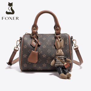 FOXER Ladies Messenger Pillow Bag Women Fashion Shoulder Crossbody Bag Fabric Signature Printing Logo Brand Tote Versatile Purse