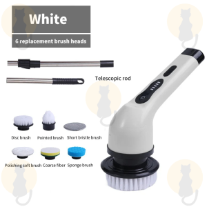 [✅SG Ready Stock] 6/9 in 1 Portable Electric Cleaning Brush Set Kit Replaceable Cleaning Heads Scrubber Electric Spin
