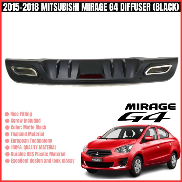 Mirage G4 20132017 Rear bumper Diffuser Matte Black with Reflector
