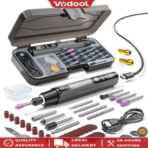 [Vodool Official Tool] Mini Electric Rotary Tool with Digital Display 6-Speed Adjustable Cordless Engraving Pen for Automotive DIY Car Repair and Maintenance