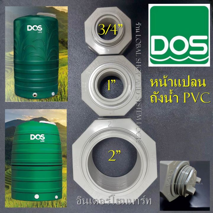 ชุดหน้าแป้น PVC สำหรับถังเก็บน้ำ Dos และรุ่นอื่น มี 3 ขนาด (( สินค้าส่ง ...