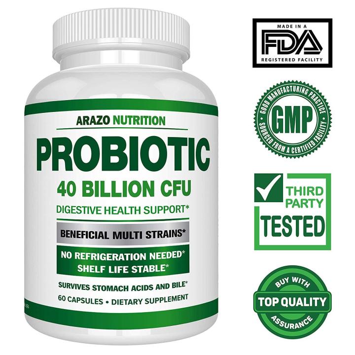Probiotic 40 Billion CFU Shelf Stable with Prebiotics and Acidophilus