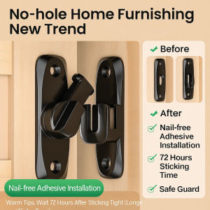 Anti-theft Door Buckle Stainless Steel Sliding Latch For Bathroom & Bedroom Doors 90 Degree Locking Easy Installation