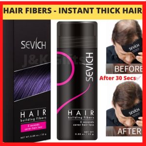 [SG SELLER]Hair Building Thickening Fibers Powder Hair Loss Concealer Makes Thin Hair Thick Black Hair Treatments Hair fibers natural plant-based hair growth Amazing HAIR LOSS cover in 30 secs 25g