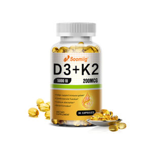 Soomiig D3+K2 + สังกะสีและแมกนีเซียม อัตราส่วนทางวิทยาศาสตร์! บำรุงข้อ เสริมแคลเซียม สำหรับคนวัยกลางคนและผู้สูงอายุ ล็อคความหนาแน่นของกระดูก