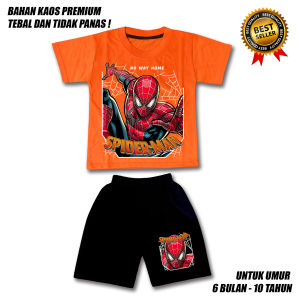 SETELAN ANAK LAKI LAKI SPIDERMAN CELANA HITAM BAHAN PREMIUM / SETELAN ANAK LAKI LAKI USIA 0-10 TAHUN / BAJU ANAK LAKI LAKI / SETELAN ANAK LAKI LAKI