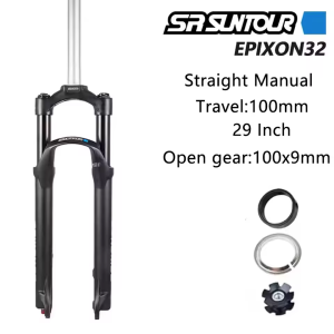 SUNTOUR EPIXON Original Shock Absorbing Front Fork Mountain Bicycle Fork 26 Inch 27.5 Inch 29 Inch Oil And Gas Fork (Air Resilience/Oil Damping) MTB Bike Front Fork