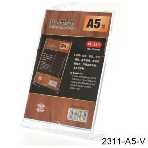Acrylic Stand L-Shape A4 A5 A6 / Displays Display Stand for QR Code and Cards Table Stand - Portrait | High Quality | Menu Desk Stand