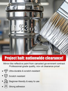 Mirror Paint Reflective Coating High Gloss Finish Metallic Effect for Smooth Surfaces